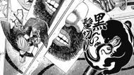 Kogai, causing Count Saint Germain's sword to discharge black lightning (Image Credits: Shueisha)